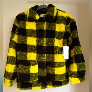 TREASURE & BOND Boys Plaid fuzzy Fleece Jacket
